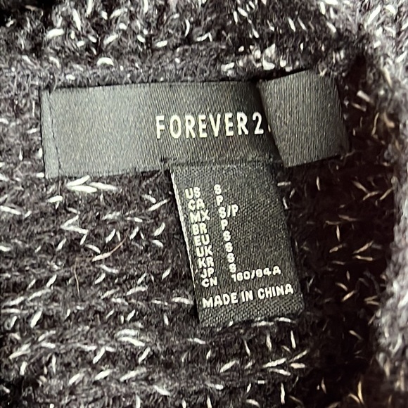 Forever21 Black Heather Sweater with cross cross open back Size Small - Picture 5 of 5